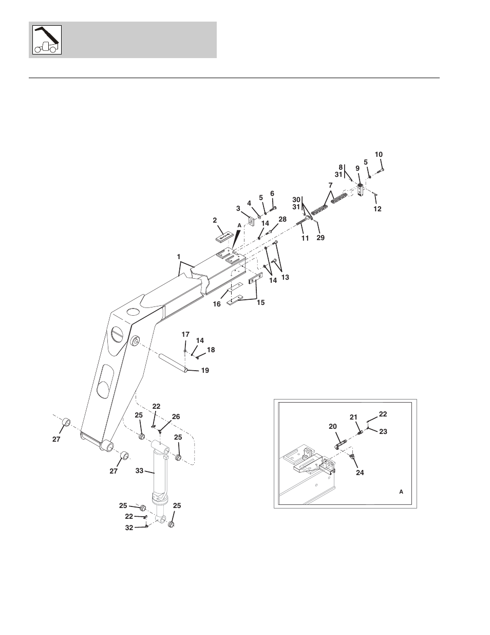 Figure 2-6 fourth boom section, Fourth boom section -32, Evis assy, (see figure 2-6 for details) | Lull 1044C-54 Series II Parts Manual User Manual | Page 50 / 464