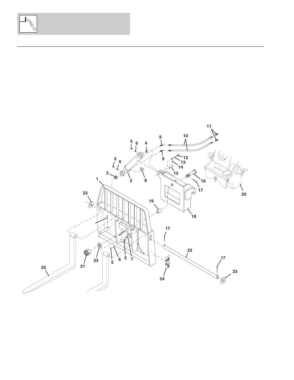 Figure 3-2 tilt carriage assembly, Tilt carriage assembly -8 | Lull 1044C-54 Series II Parts Manual User Manual | Page 68 / 464