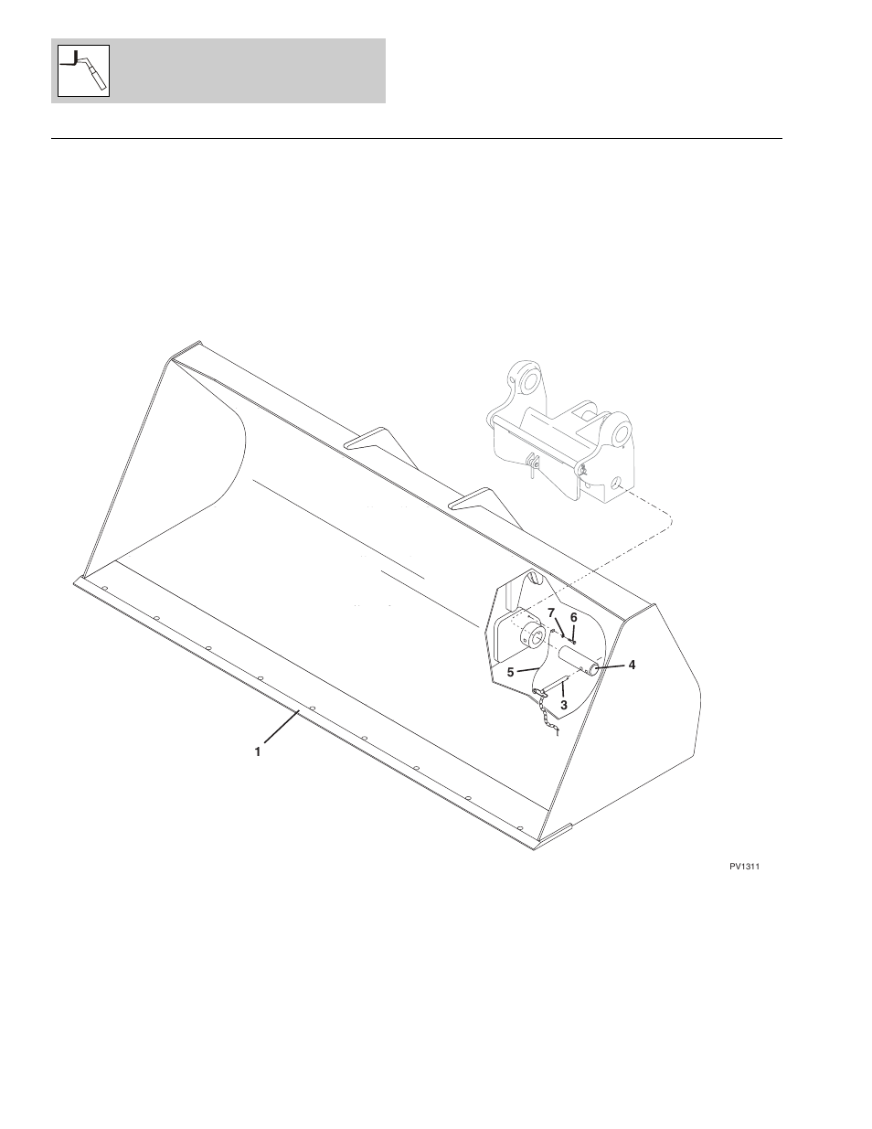 Figure 3-4 utility bucket, Utility bucket -16 | Lull 1044C-54 Series II Parts Manual User Manual | Page 76 / 464