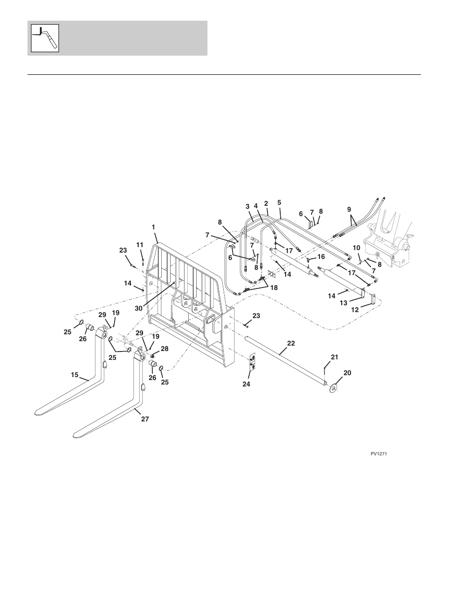 50 in dual fork positioning carriage assembly -20 | Lull 1044C-54 Series II Parts Manual User Manual | Page 80 / 464