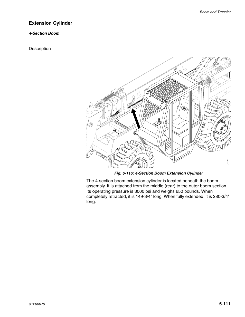 Extension cylinder, Description | Lull 1044C-54 Series II Service Manual User Manual | Page 253 / 382