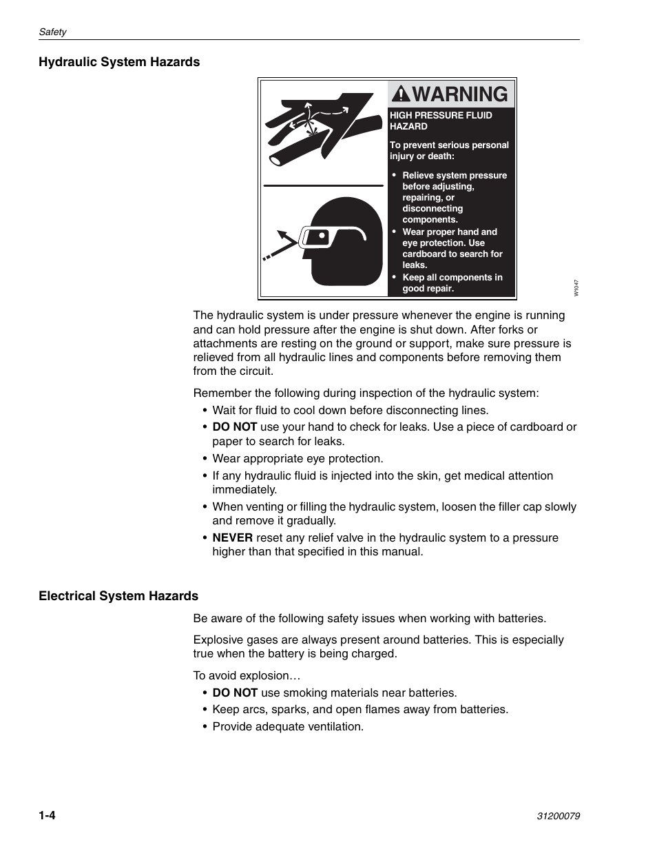 Warning | Lull 1044C-54 Series II Service Manual User Manual | Page 26 / 382