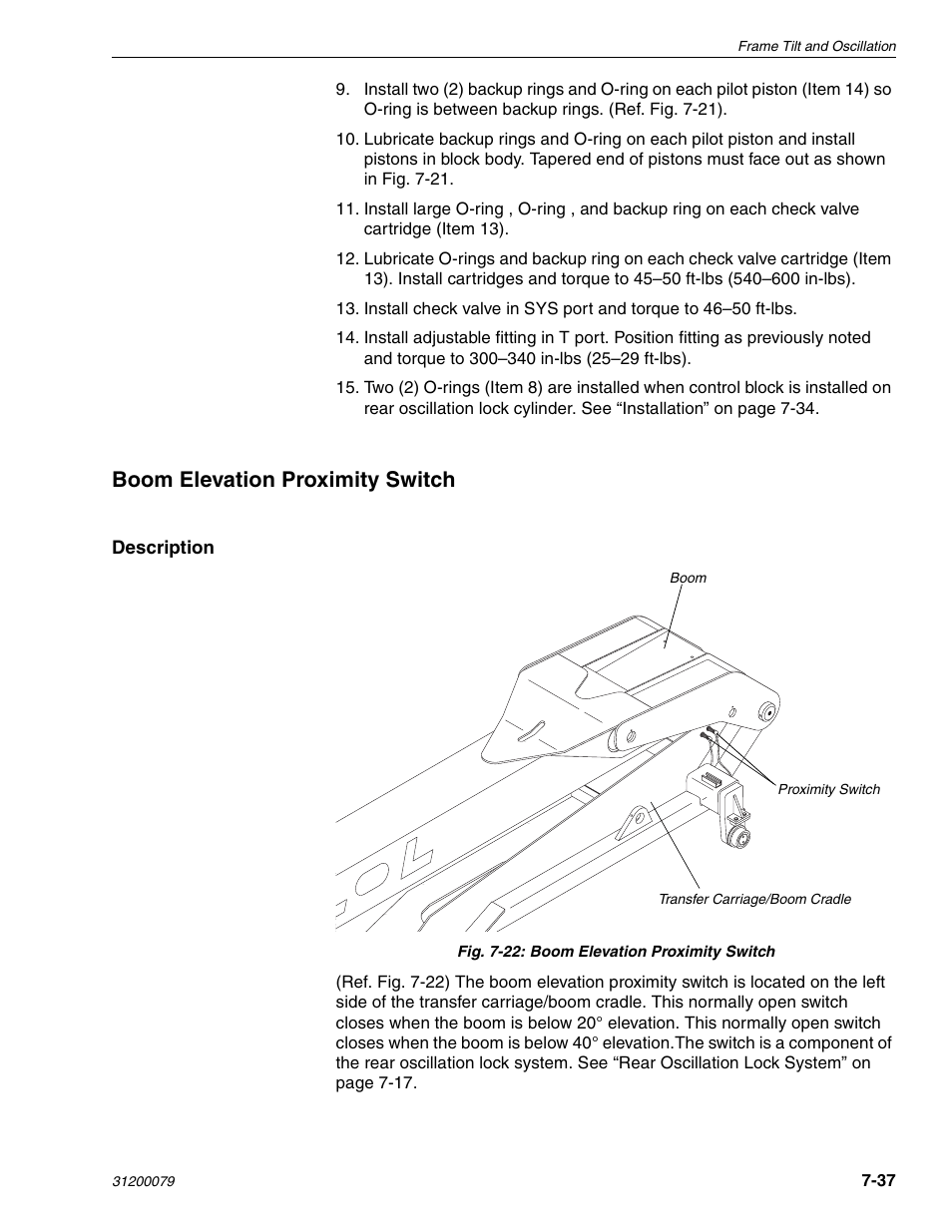 Boom elevation proximity switch | Lull 1044C-54 Series II Service Manual User Manual | Page 319 / 382