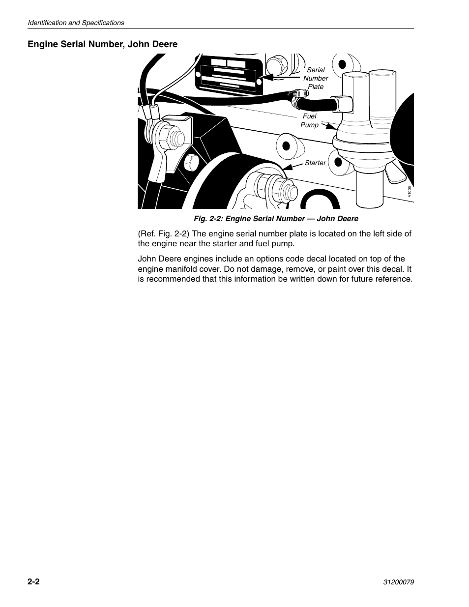 Engine serial number, john deere | Lull 1044C-54 Series II Service Manual User Manual | Page 36 / 382