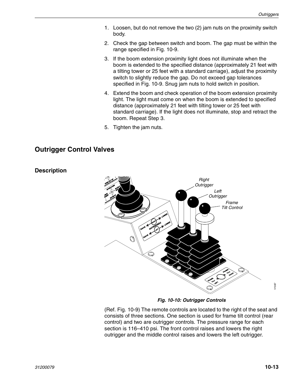 Outrigger control valves | Lull 1044C-54 Series II Service Manual User Manual | Page 377 / 382