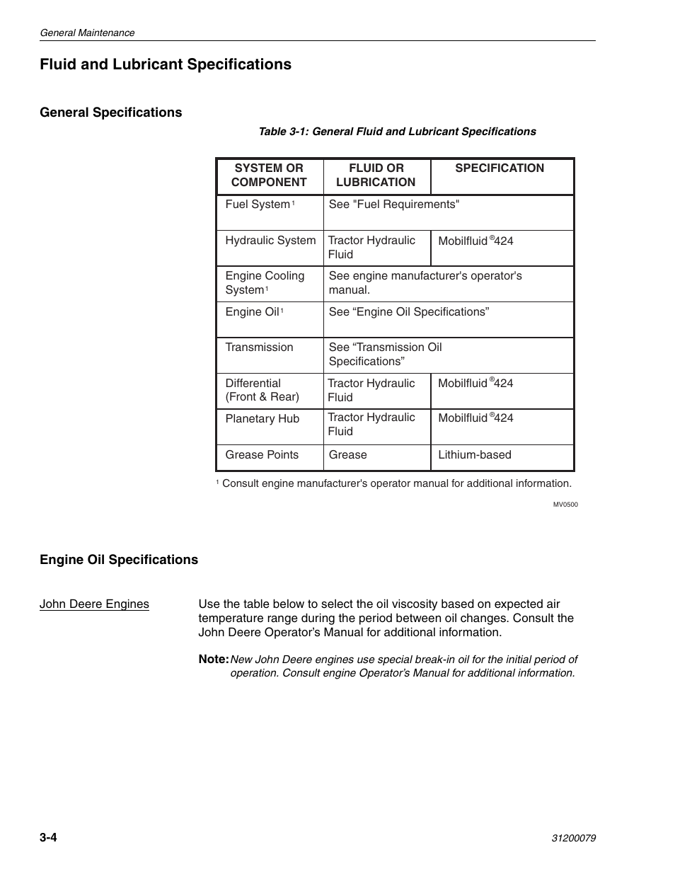 Fluid and lubricant specifications | Lull 1044C-54 Series II Service Manual User Manual | Page 48 / 382