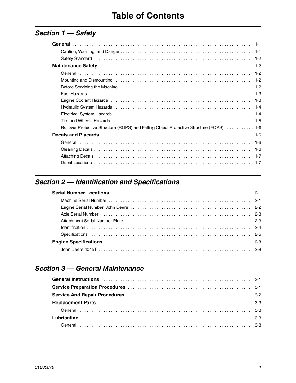 Lull 1044C-54 Series II Service Manual User Manual | Page 5 / 382