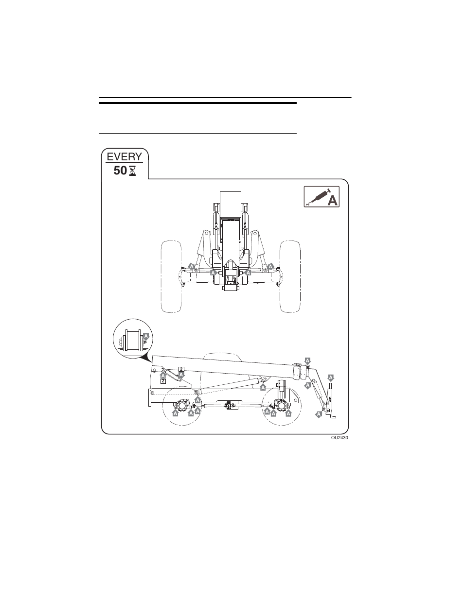 4 lubrication schedules, 50 hour lubrication schedule, 4 lubrication schedules -6 | 50 hour lubrication schedule -6, Every | Lull 944E-42 Operation Manual User Manual | Page 114 / 150