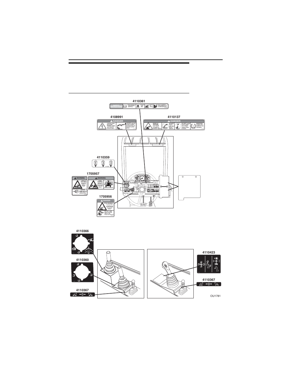 2 safety decals, Before s/n 0160041827 excluding 0160041630, 2 safety decals -3 | Before s/n 0160041827 excluding 0160041630 -3 | Lull 944E-42 Operation Manual User Manual | Page 27 / 150