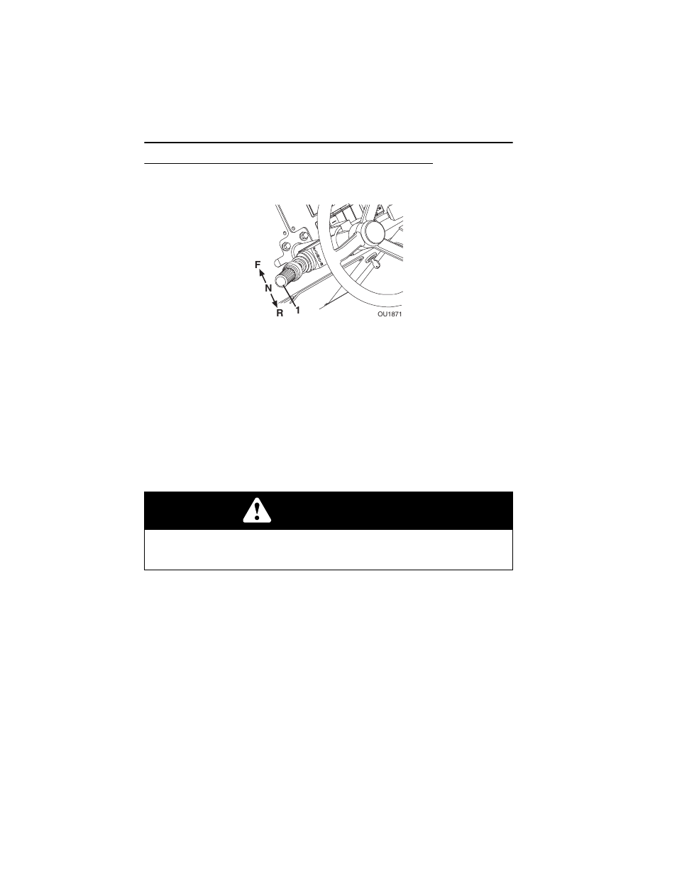 Transmission control lever, Transmission control lever -10, Warning | Lull 944E-42 Operation Manual User Manual | Page 48 / 150