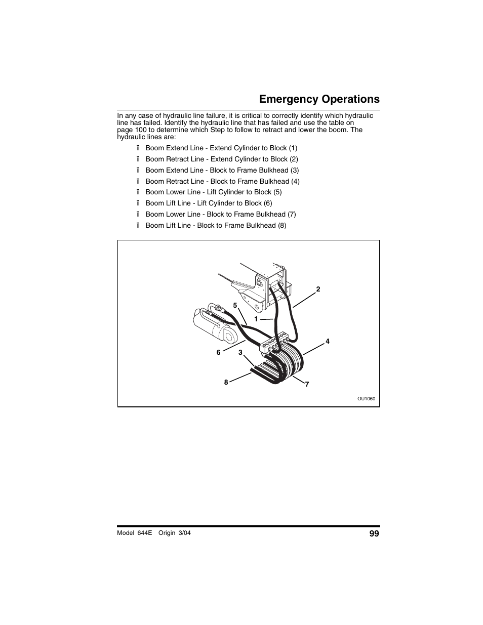 Emergency operations | Lull 644E-42 Operation Manual User Manual | Page 101 / 200