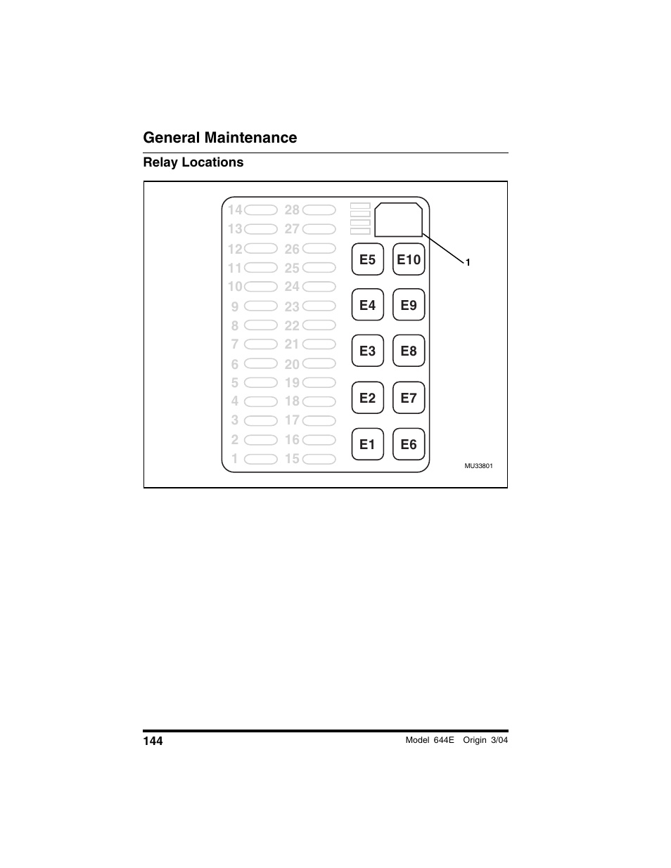 Relay locations | Lull 644E-42 Operation Manual User Manual | Page 146 / 200