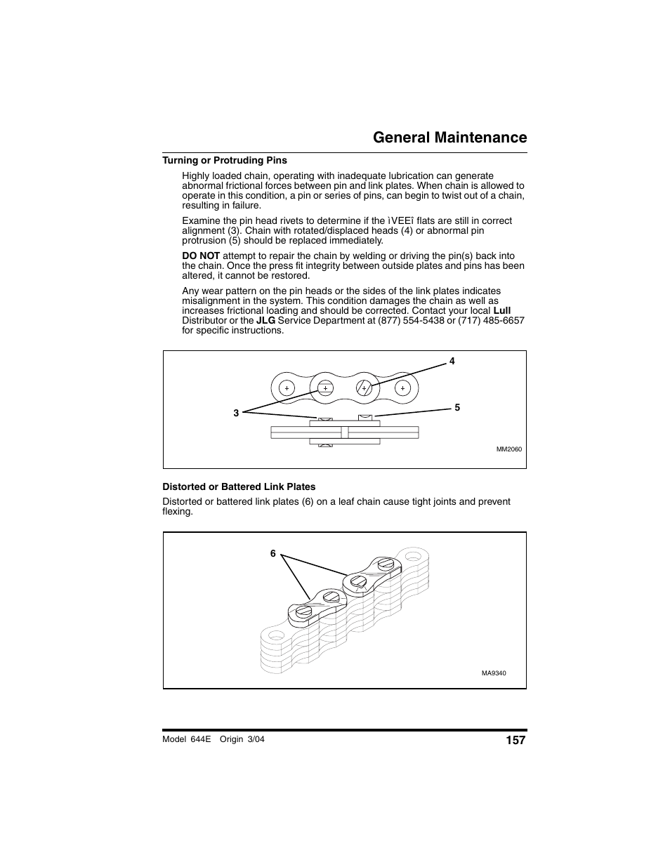 General maintenance | Lull 644E-42 Operation Manual User Manual | Page 159 / 200