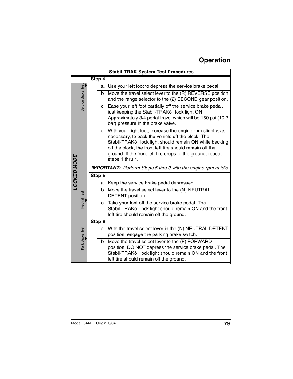 Operation | Lull 644E-42 Operation Manual User Manual | Page 81 / 200