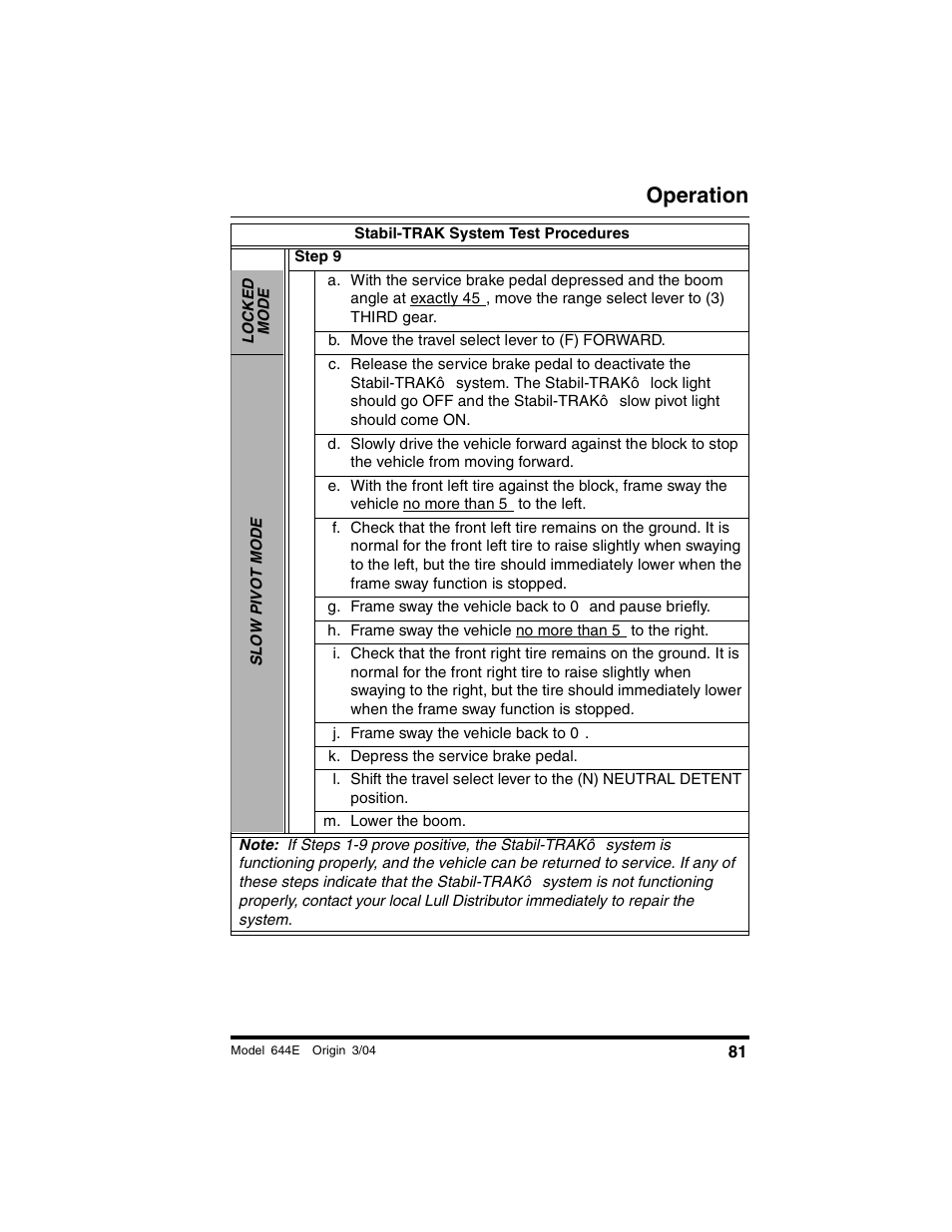 Operation | Lull 644E-42 Operation Manual User Manual | Page 83 / 200