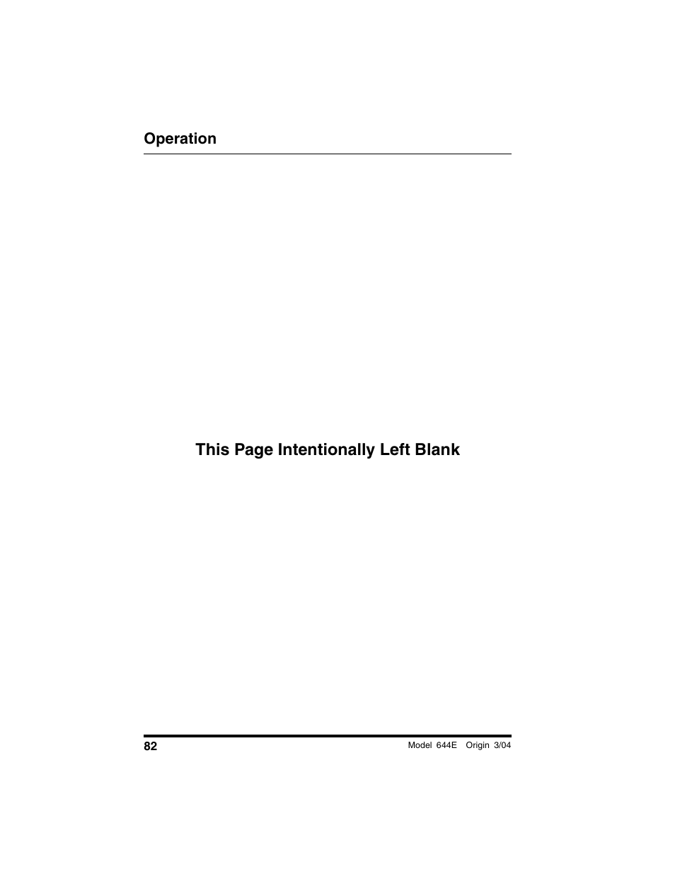 This page intentionally left blank, Operation | Lull 644E-42 Operation Manual User Manual | Page 84 / 200