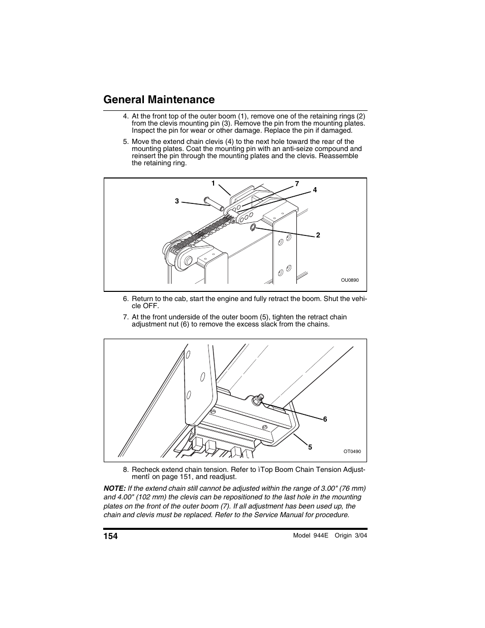 General maintenance | Lull 944E-42 Operation Manual User Manual | Page 156 / 200