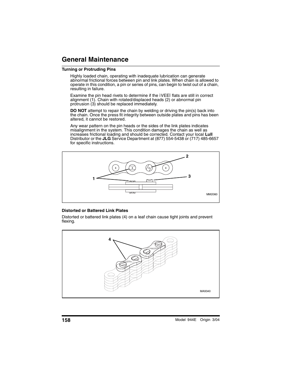 General maintenance | Lull 944E-42 Operation Manual User Manual | Page 160 / 200