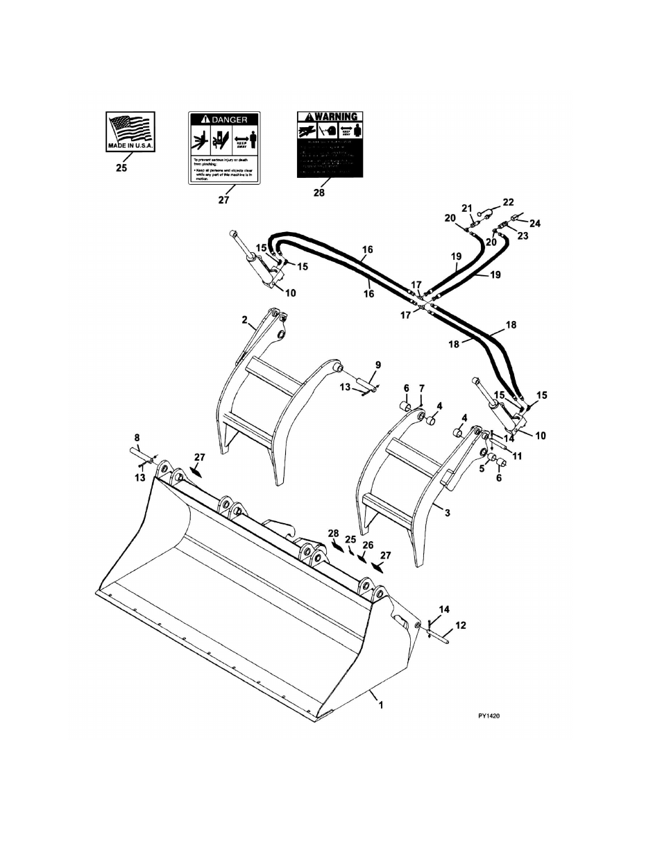 Figure 3-23. grapple bucket | Lull 944E-42 Parts Manual User Manual | Page 104 / 634