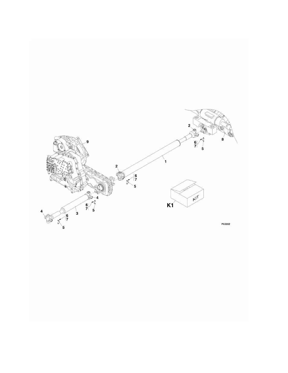 Figure 5-55. drive shafts | Lull 944E-42 Parts Manual User Manual | Page 292 / 634