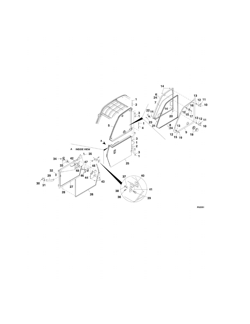 Figure 6-4. door assembly | Lull 944E-42 Parts Manual User Manual | Page 308 / 634