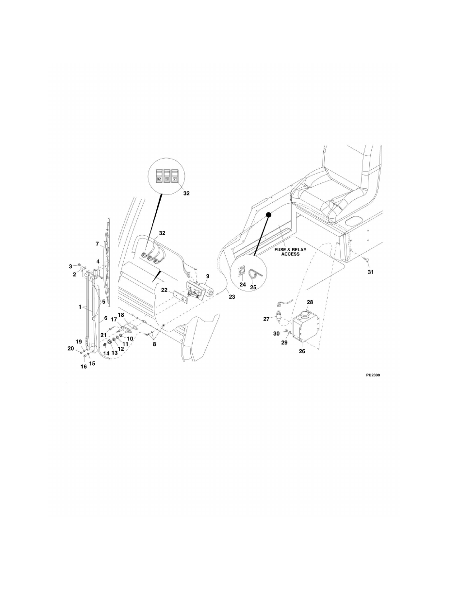 Figure 6-10. front windshield wiper assembly | Lull 944E-42 Parts Manual User Manual | Page 324 / 634