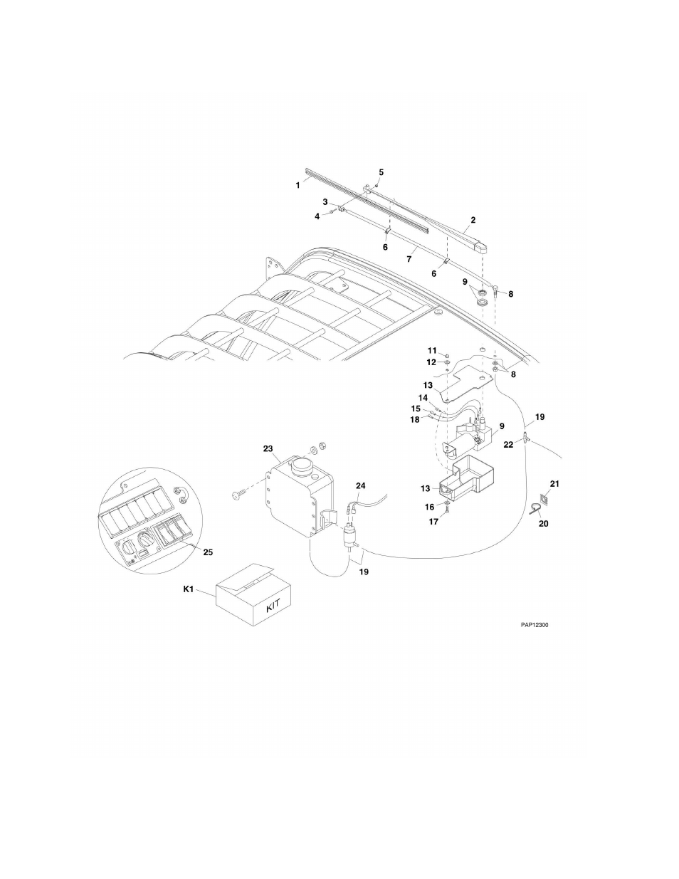 Figure 6-11. skylight wiper assembly | Lull 944E-42 Parts Manual User Manual | Page 326 / 634