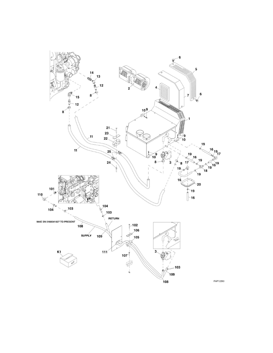 Figure 6-14. heater system | Lull 944E-42 Parts Manual User Manual | Page 332 / 634