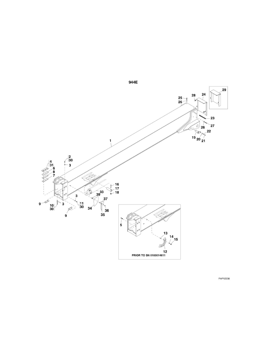 Figure 2-2. first boom section 944e | Lull 944E-42 Parts Manual User Manual | Page 36 / 634