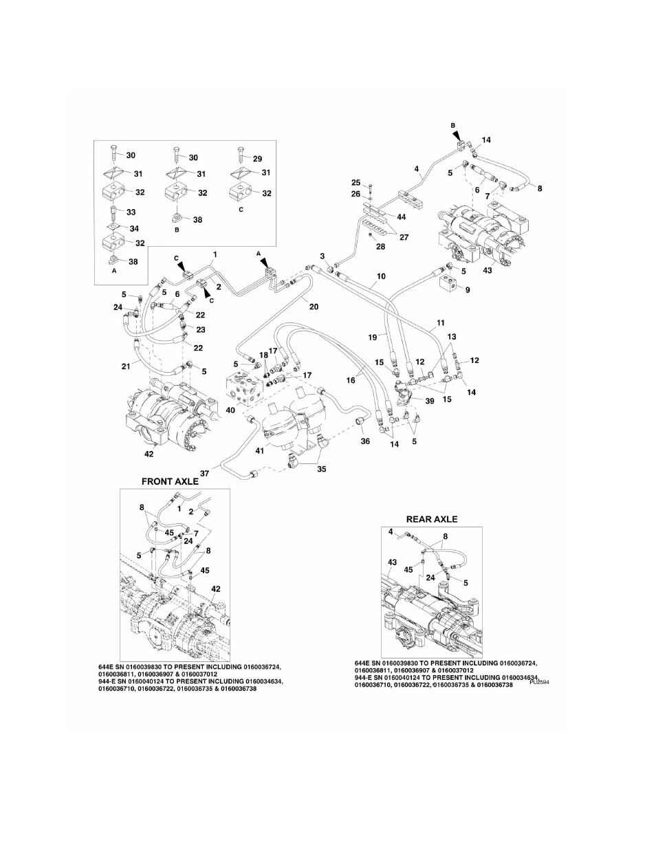 Figure 8-4. service and parking brake | Lull 944E-42 Parts Manual User Manual | Page 376 / 634