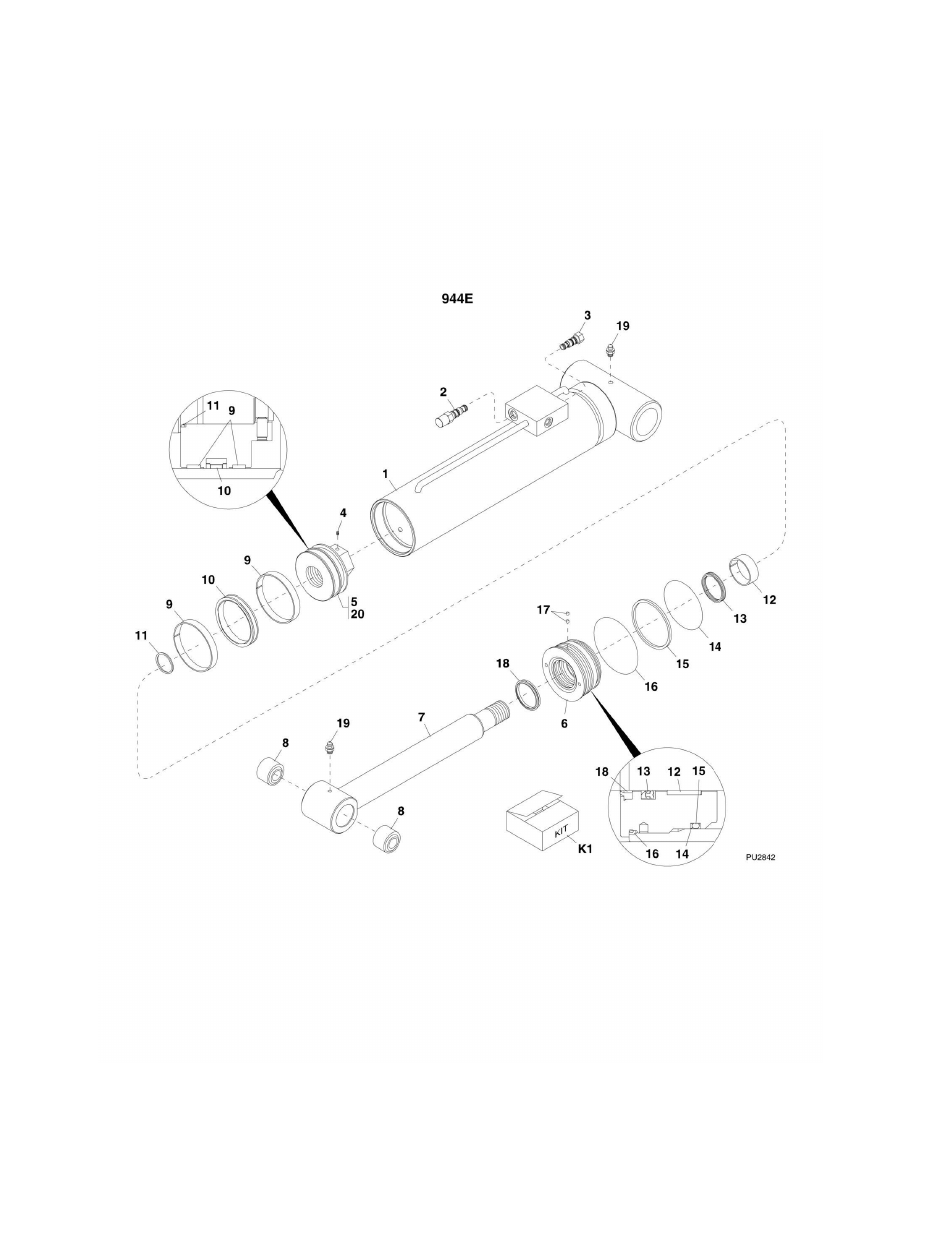 Figure 9-9. attachment tilt cylinder 944e | Lull 944E-42 Parts Manual User Manual | Page 448 / 634