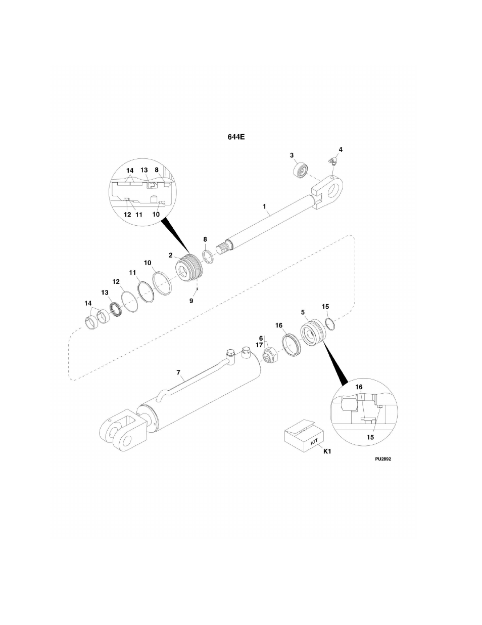 Figure 9-16. tilt compensation cylinder 644e | Lull 944E-42 Parts Manual User Manual | Page 462 / 634