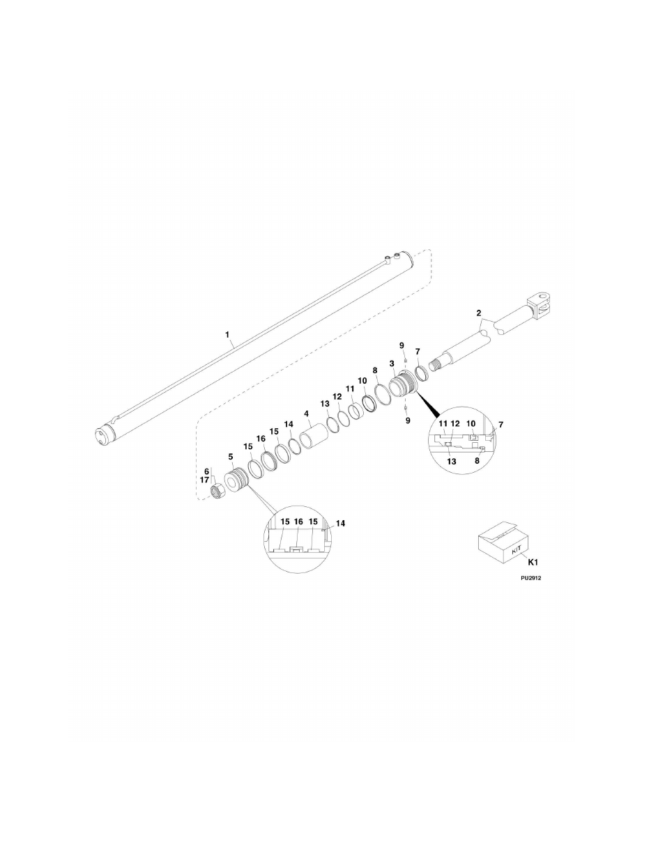 Figure 9-18. transfer cylinder | Lull 944E-42 Parts Manual User Manual | Page 466 / 634