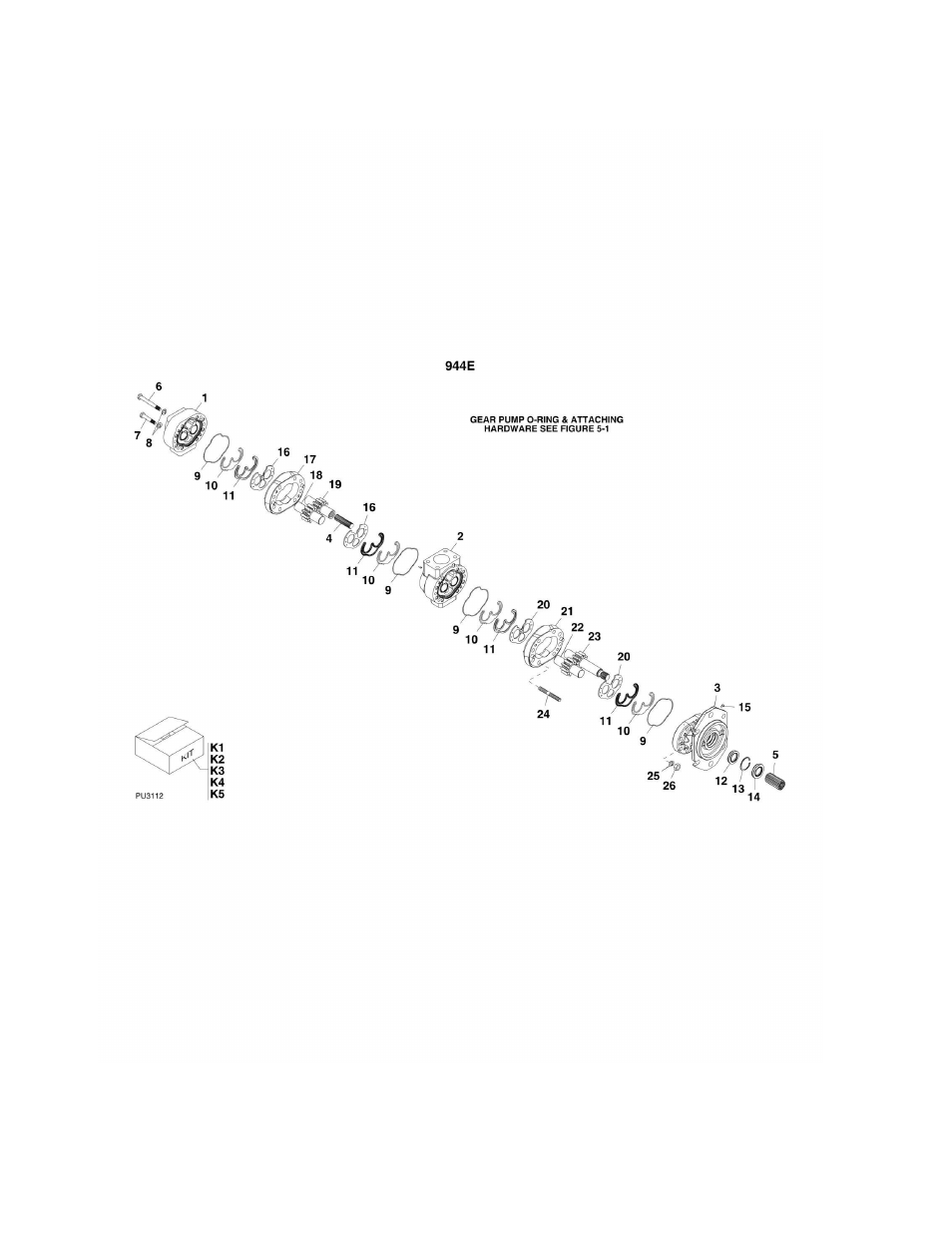 Figure 9-20. gear pump (prior to sn 0160041827) | Lull 944E-42 Parts Manual User Manual | Page 470 / 634