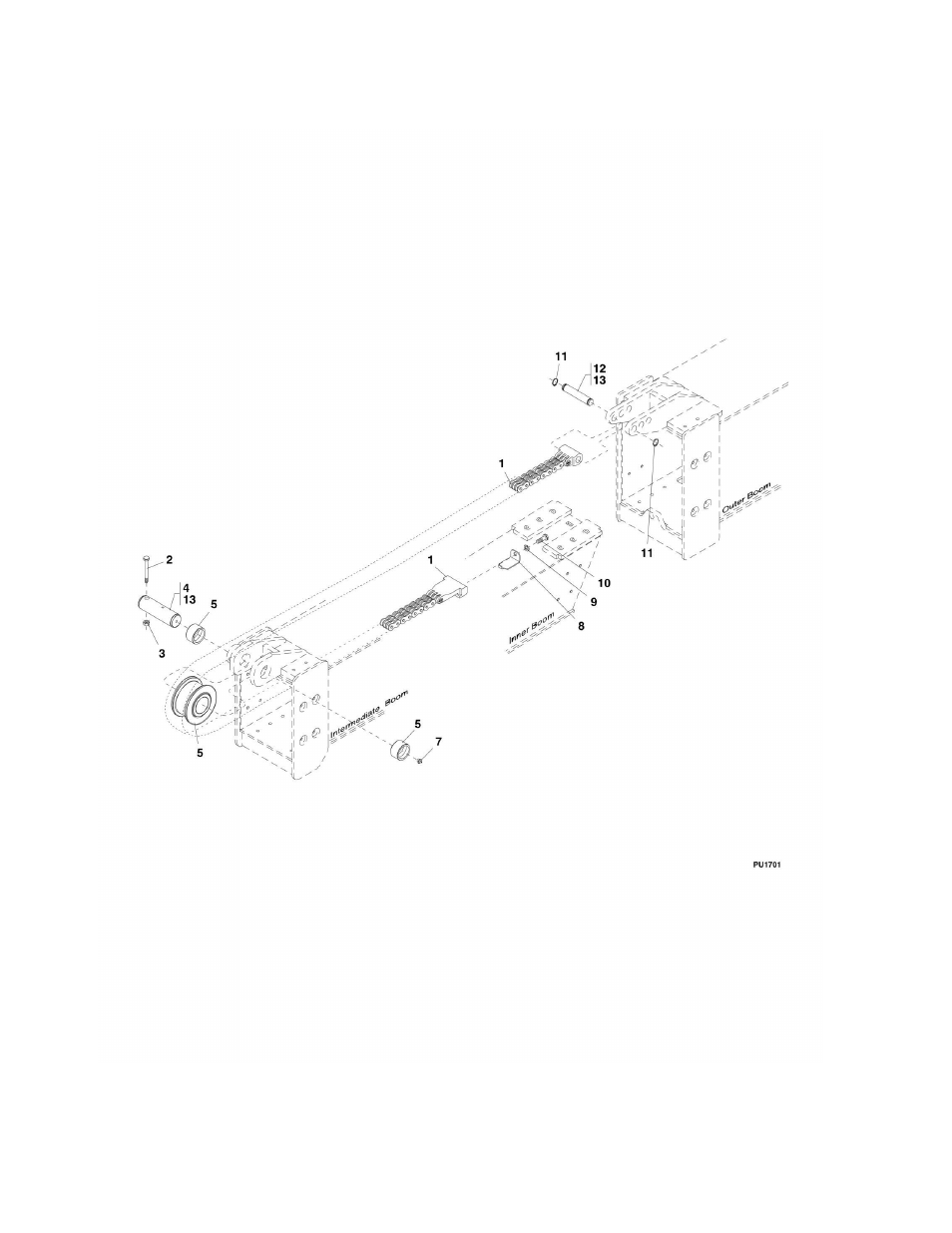 Figure 2-8. boom extend chain | Lull 944E-42 Parts Manual User Manual | Page 48 / 634