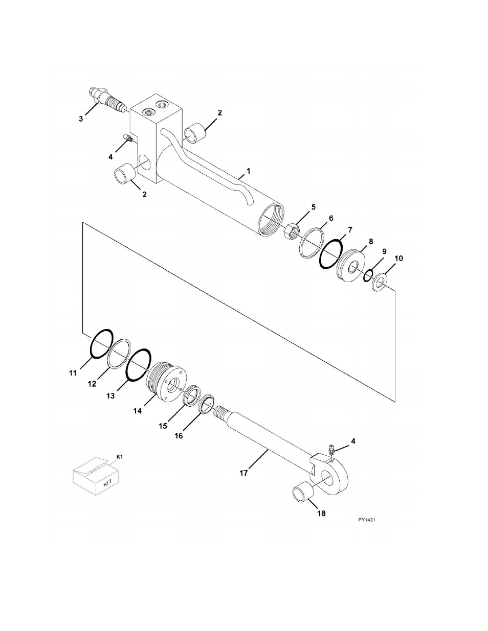 Figure 9-41. grapple bucket cylinder | Lull 944E-42 Parts Manual User Manual | Page 518 / 634