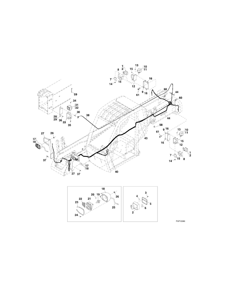 Figure 12-1. roadlight installation | Lull 944E-42 Parts Manual User Manual | Page 590 / 634