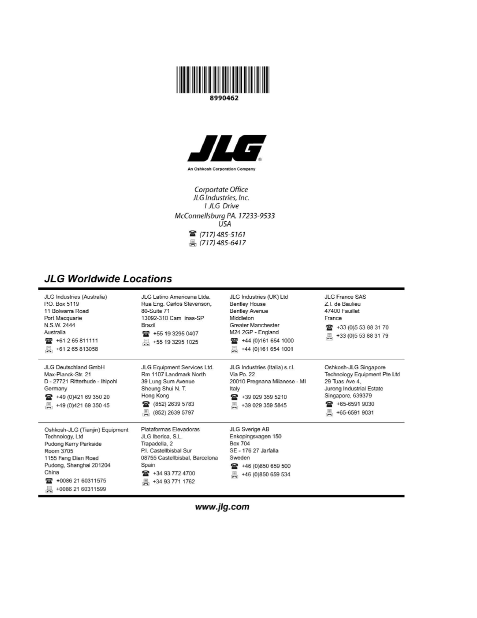 Lull 944E-42 Parts Manual User Manual | Page 634 / 634