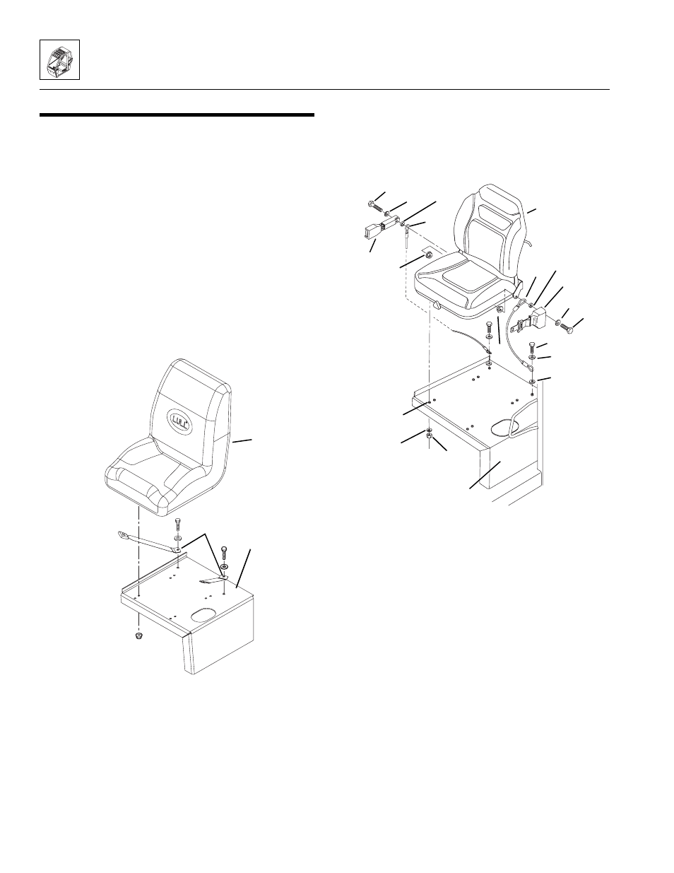 Open cab components, Seat and seat belt | Lull 944E-42 Service Manual User Manual | Page 108 / 846