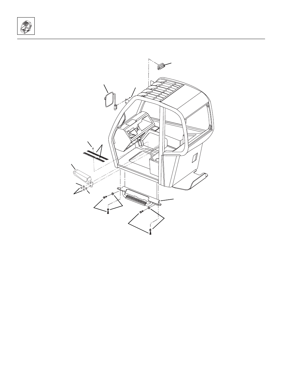 Miscellaneous cab components | Lull 944E-42 Service Manual User Manual | Page 126 / 846