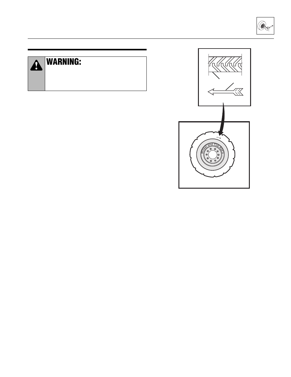 Wheels and tires, Section 5.5, “wheels and tires, Warning | 5 wheels and tires | Lull 944E-42 Service Manual User Manual | Page 165 / 846