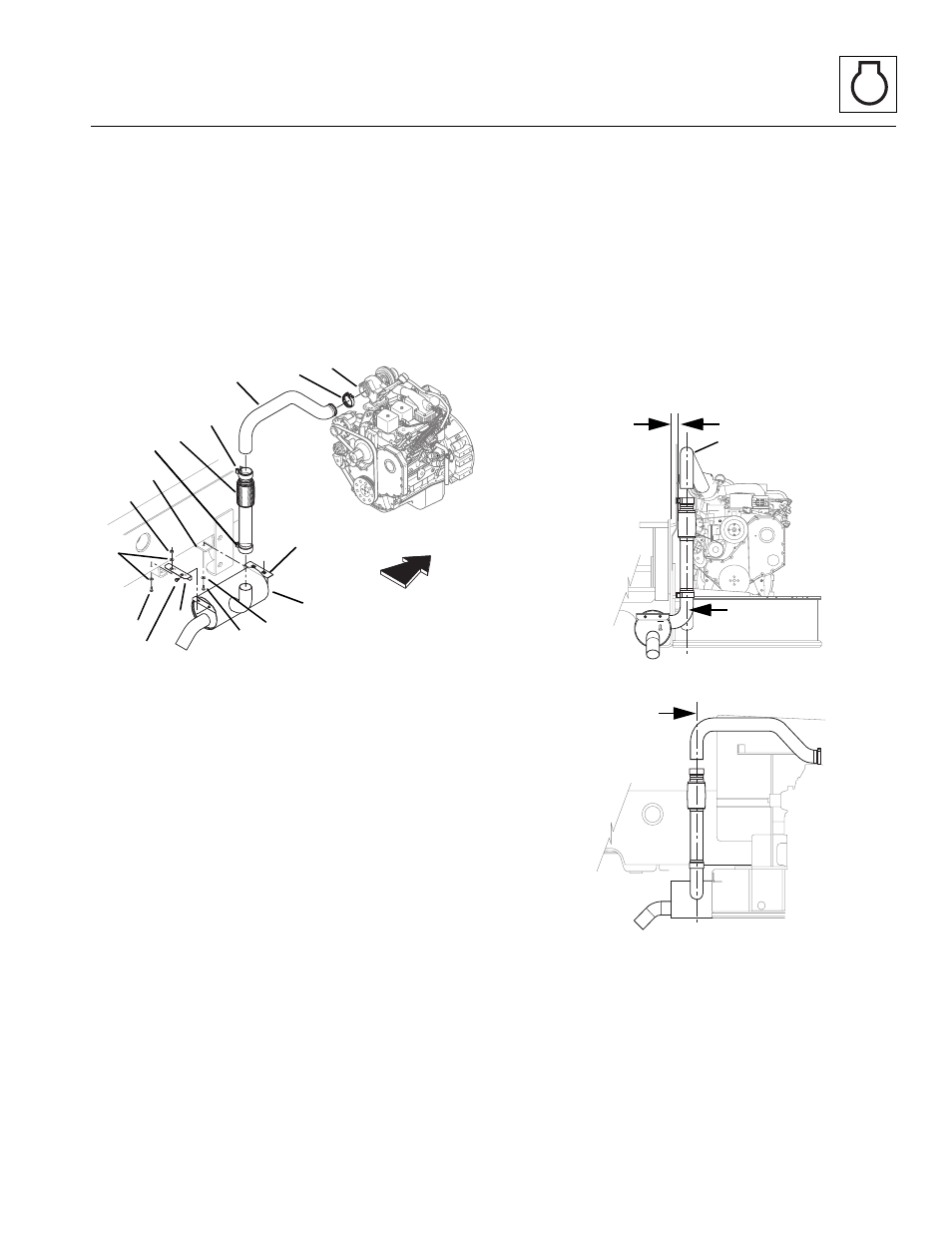 Exhaust system installation | Lull 944E-42 Service Manual User Manual | Page 233 / 846