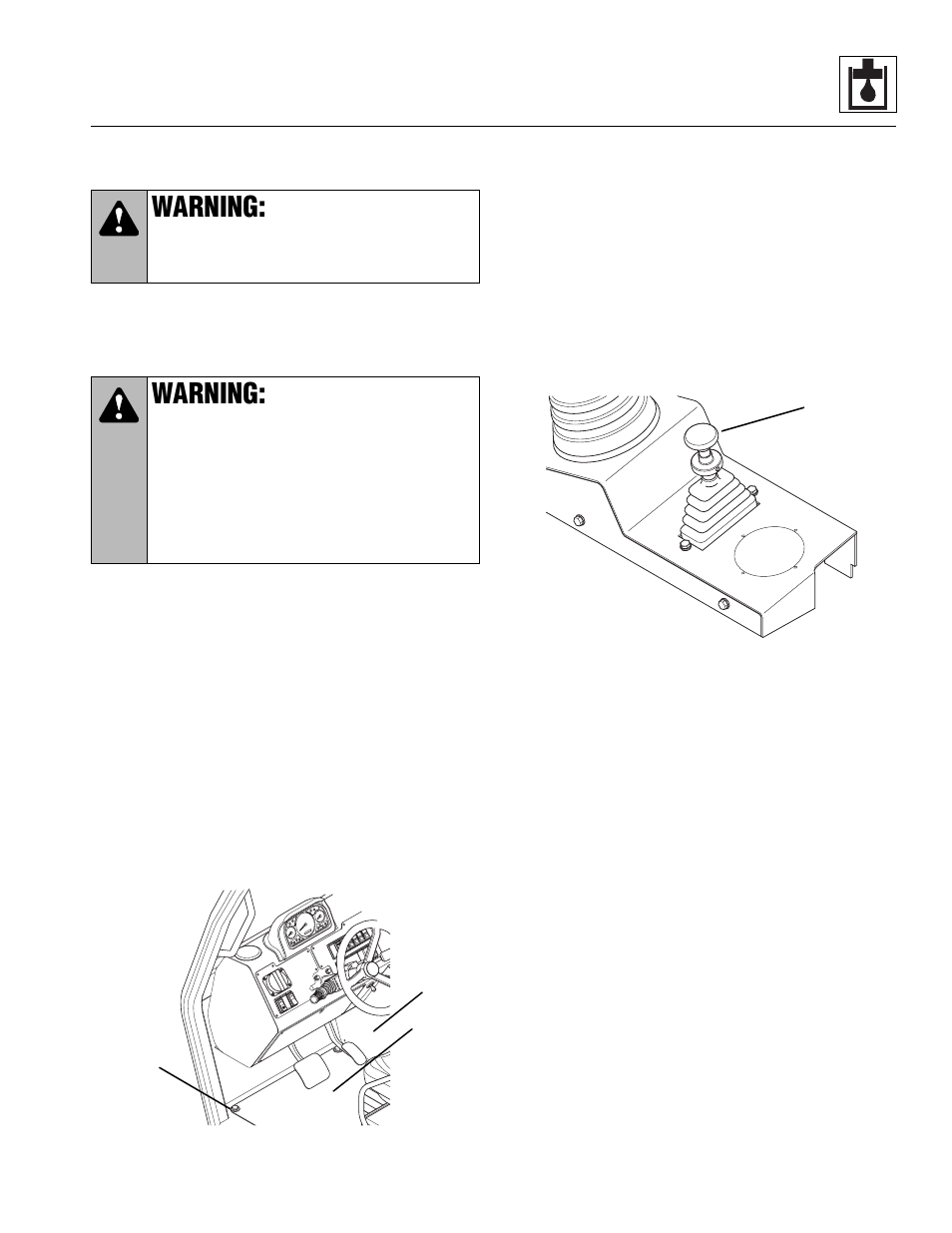 Frame sway joystick valve, Warning | Lull 944E-42 Service Manual User Manual | Page 443 / 846