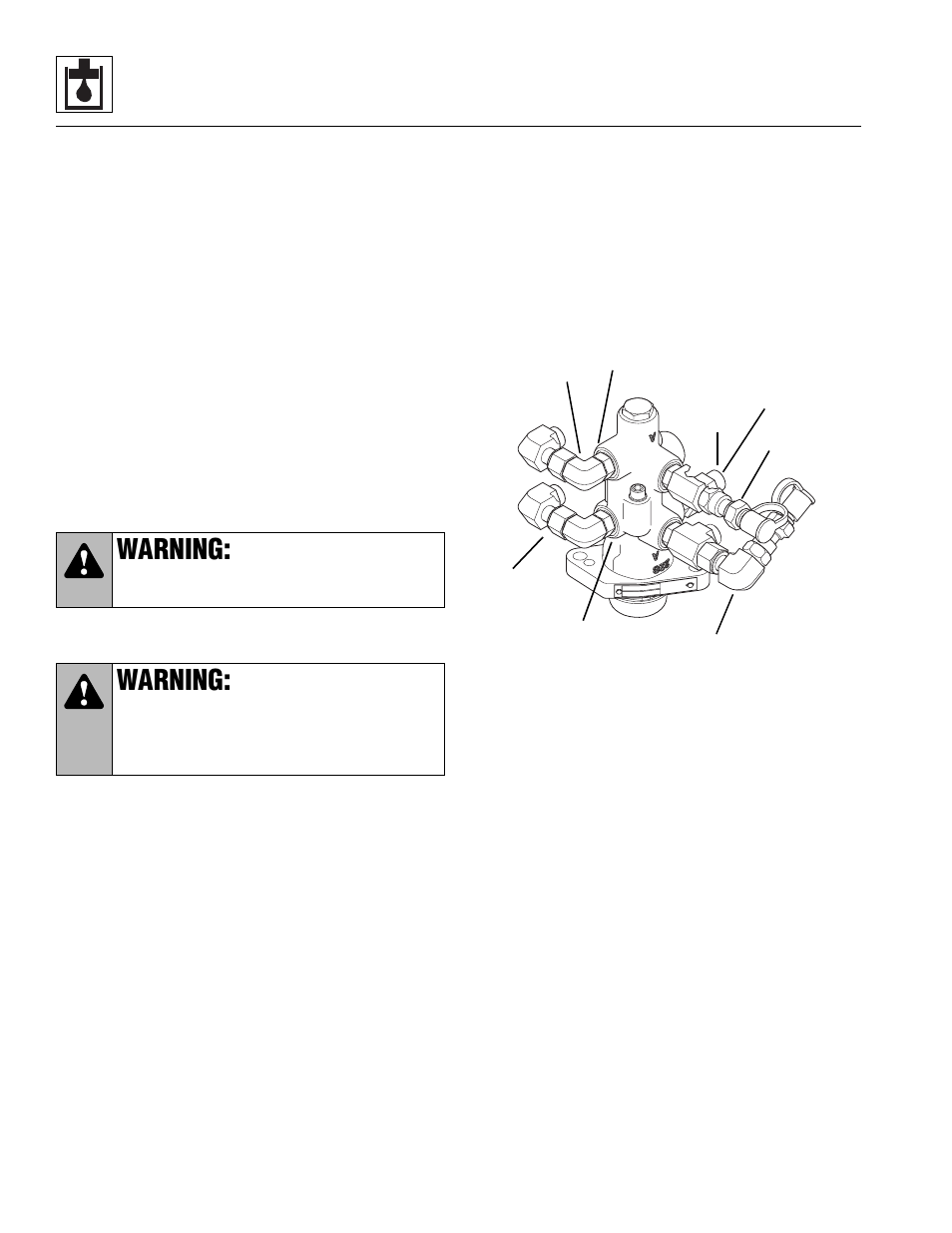 Service brake valve, Warning | Lull 944E-42 Service Manual User Manual | Page 450 / 846