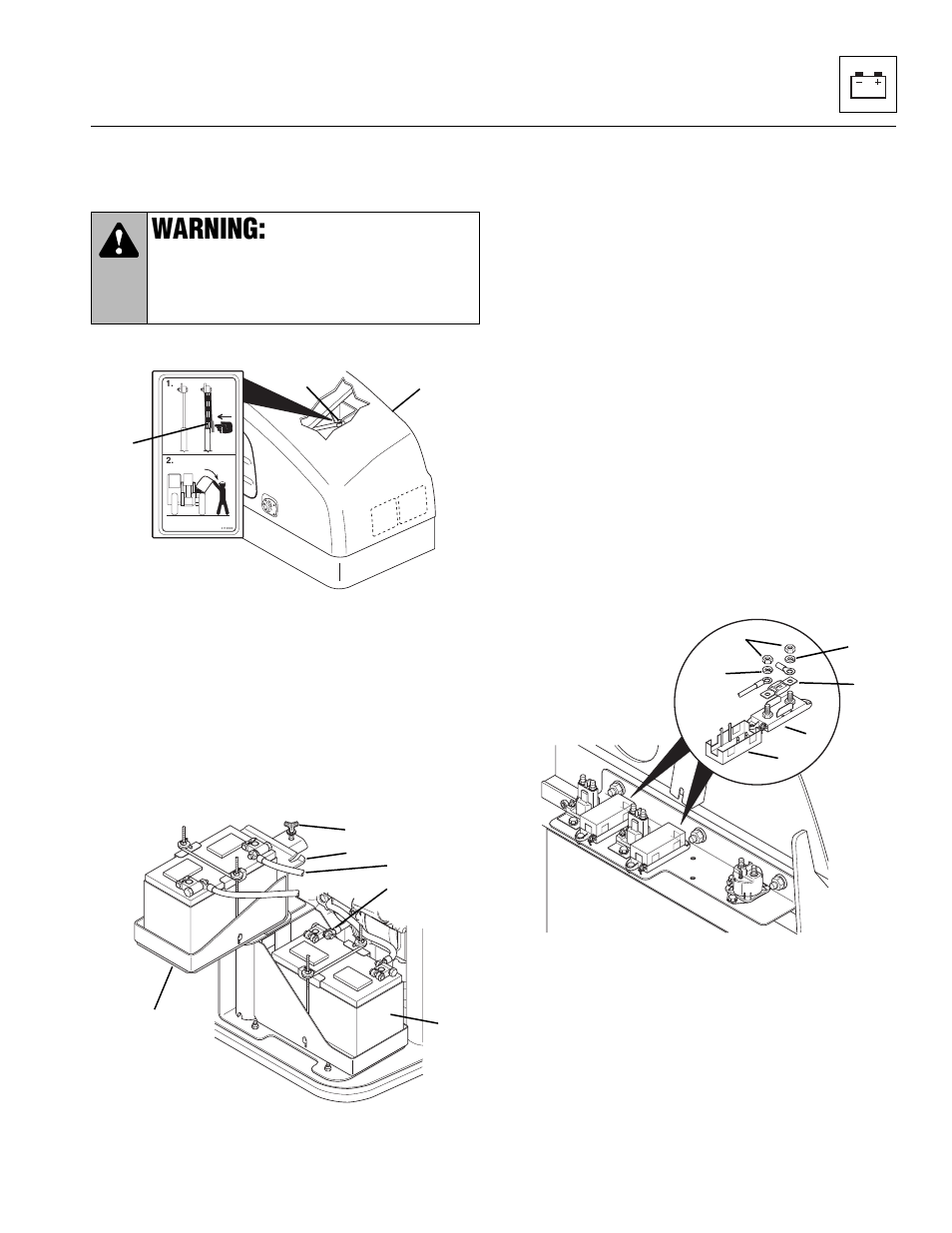 Fuse and relay replacement, Warning | Lull 944E-42 Service Manual User Manual | Page 535 / 846