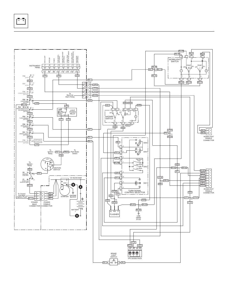 22 optional roadlight electrical schematic, Electrical system | Lull 944E-42 Service Manual User Manual | Page 576 / 846