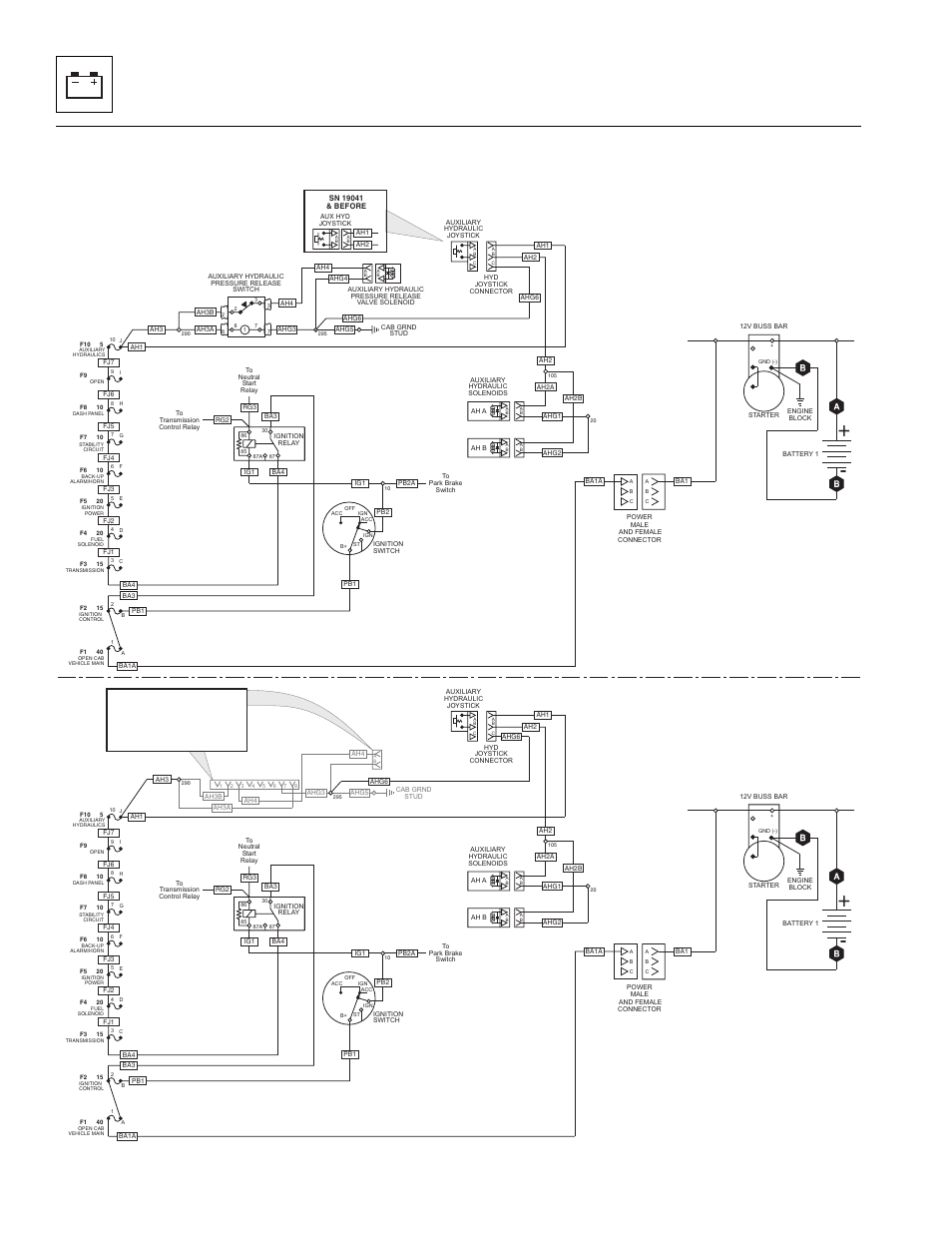 Section 9.8.29, Dual joystick - auxiliary, Hydraulic circuit | Troubleshooting,” to e, Troubleshooting,” t, Troubleshooting,” to, To section 9.8.29, Electrical system | Lull 944E-42 Service Manual User Manual | Page 596 / 846