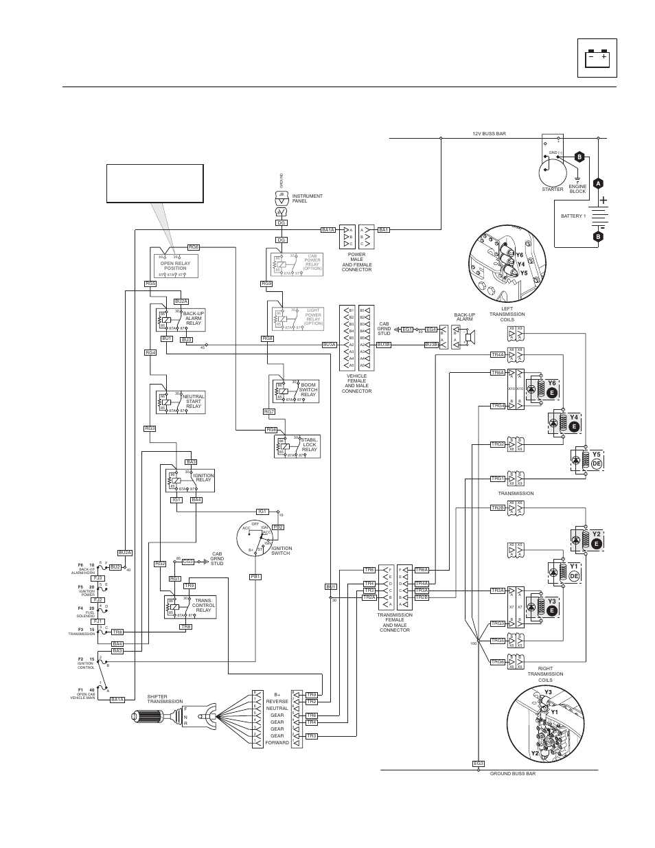 Transmission, reverse - first gear circuit | Lull 944E-42 Service Manual User Manual | Page 655 / 846