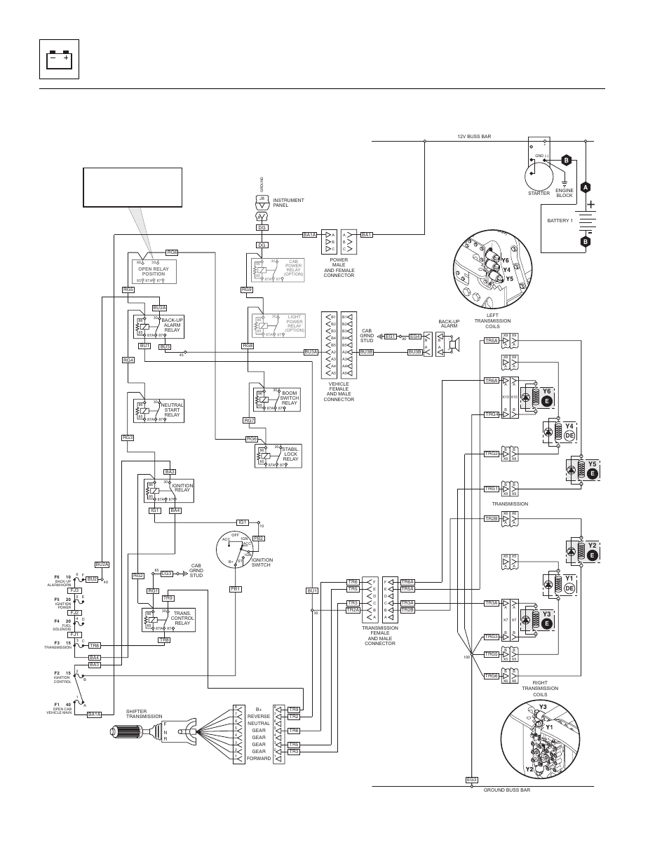 Transmission, reverse - second gear circuit, Electrical system, 6 transmission, reverse - second gear circuit | Lull 944E-42 Service Manual User Manual | Page 656 / 846