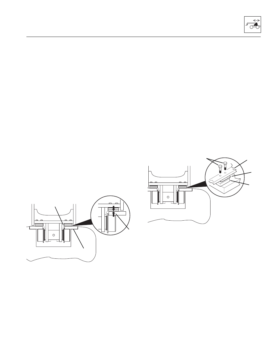 Rear wear pad check, Rear wear pad shimming, To section 11.3.3, “rear | Wear pad check, To section 11.3.3 | Lull 944E-42 Service Manual User Manual | Page 815 / 846